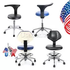 Dental Mobile Chair Dentist Medical Doctor Adjustable Chair+Backrest Rolling