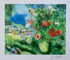 Marc Chagall PAYSAGE Limited Edition Facsimile Signed Lithograph Art