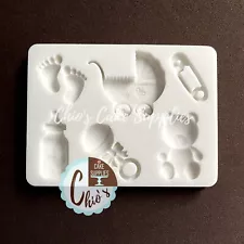 Baby Shower Themed Silicione Mold, 7 cavities