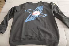 2018 NIKE GALAXY SWOOSH BLACK CREWNECK SWEATSHIRT SZ XL GLOW-IN-DARK AH8737-010