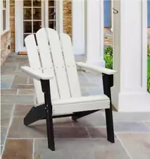 Adirondack Chair Outdoor Patio Deck Fir Wood Lounger Beach Seat Pool All-Weather