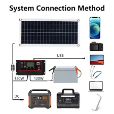 1000Watts Solar Panel Kit 100A 12V Battery Charger w/ Controller Caravan Boat RV