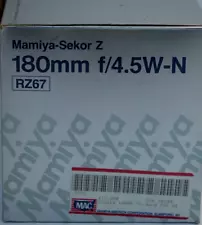 NEW IN BOX MAMIYA RZ67 180mm f/4.5W-N lens Complete with caps, and papers!!