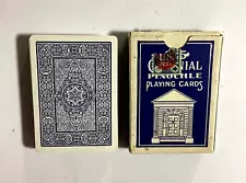 RARE VINTAGE 1929 COLONIAL 945 PINOCHLE PLAYING CARDS W/ TAX STAMP--LINEN FINISH