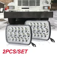 Pair For INTERNATIONAL 4700 4900 8100 9900 9900I IX 9200 7x6 inch Led Headlights