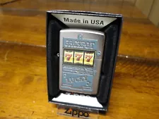 LUCKY 777 JACKPOT SLOT MACHINE ZIPPO LIGHTER MINT IN BOX