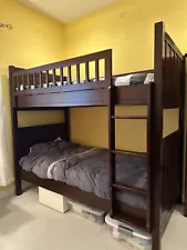 Solid Wood Pottery Barn Twin Bunk Bed - Amazing Condition - Mattresses Included