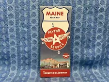 Circa 1960 Maine Original Flying A Service Road Map