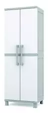 Keter Storage Cabinet with Doors and Shelves for Laundry Room, Garage, Bathro...