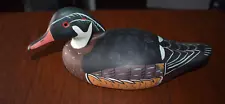 DRAKE DUCK 10'' WOODEN DECOYS WETLAND DECOYS SEA GIRT NJ U.S.A. (RACK)