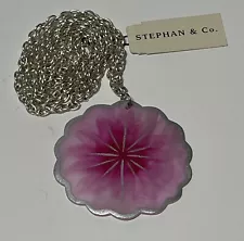 Stephan & Co. Pink Mother of Pearl Pendant Necklace New