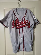 Vintage Atlanta Braves Away Baseball Jersey Bullpen Catcher Alan Butts #55