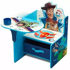 Disney Pixar Chair Desk Toy Story 4 Storage Bin Cup Holder Wood Kid Study Gift