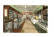 Curlin's Pharmacy & Soda Fountain in Waxahachie, Texas c 1908