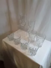 Italian Highball Glasses total of 8 4 small ones 4 large ones. Beautiful Cond.