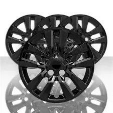 4 Black 16" Wheel Covers for Nissan Altima 2002-2018 Snap On Full Rim Hub Caps (For: 2004 Nissan)