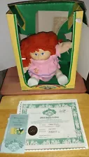 Vintage 1980's GIRL CABBAGE PATCH Doll With Birth Certificate Red Hair