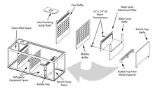 REFUGIUM KIT - 40 Gallon Breeder 5 Chamber Adjustable Sump Kit For Fleece Filter