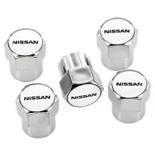 Nissan New Logo Tire Valve Caps Set (Chrome)