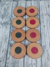 Vintage Shuffleboard Pucks / Discs Set Of (8) Pre-Owned 4" Pucks