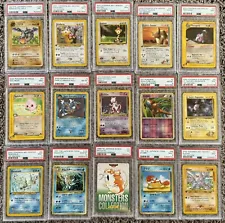 Lot Of 15 PSA Graded Pokemon Cards WOTC 1st Edition Carddass Japanese