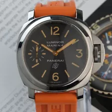 Panerai Luminor Marina Logo Men's Black Automatic Watch - PAM00632 with Card