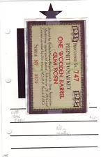 1935 Permit to Market 1 Barrel of Gum Rosin (20115)