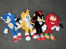 Brand New Jakks Pacific Sonic The Hedgehog 3 Movie Plush Set Of 4 + Display Box