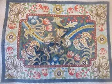 William Morris GOLDEN LILY Doll House Miniature RUG Needlepoint to Complete