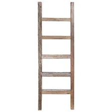 Decorative Ladder - Reclaimed Old Wooden Ladder 4 Foot Rustic Barn Wood