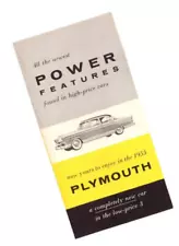 1955 Plymouth POWER mini-brochure: Windows,Seats,Brakes,Steering,PowerFlite-NOS!