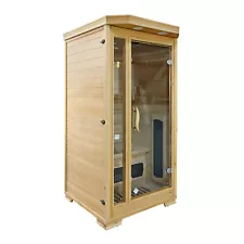 JOMEED's 6.2' 2 Person Compact Wooden Sauna with Digital Control System (Used)