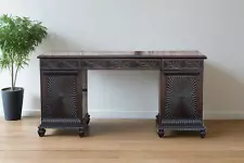 19th Century Carved Rosewood Colonial Sideboard