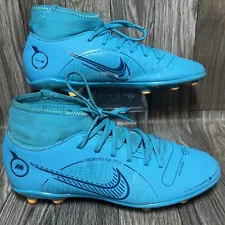 Nike Mercurial Superfly 8 Club FG/MG Football Cleats Blue Size 6.5 GS DJ2904-484