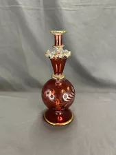 Vintage perfume bottle pink decor sale collect discount gift glass ornate