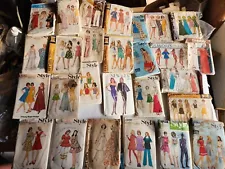 27x Vintage 'Style' Sewing Patterns 1960s 70s 80s Estate Lot