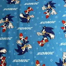 Sonic The Hedgehog Cotton Fabric 1/2 Yard (18 By 44”) New