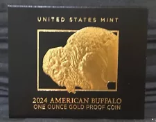 2024 $50 American Buffalo 1oz Gold Proof Box & COA (24el) No Coin