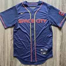 Nike Houston Astros Space City MLB Jersey Blue Size Small Blank