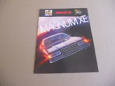 NOS Original 1979 Dodge Magnum XE Dealership Sales Brochure