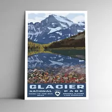 Glacier National Park Travel Poster / Postcard Montana USA Multiple Sizes