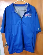 Buffalo Bills Nike NFL On Field Short Sleeve 1/4 Zip Pullover Mens L