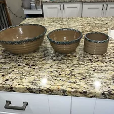 3 lucas pottery bowls signed Minnesota