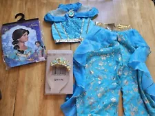 Disney Store Jasmine Dress costume Princess Aladdin Sz 5/6 set with Wig & Crown.