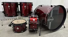 ddrum 5Pc Drum Set Shell Pack Kit Diablo Red / Black