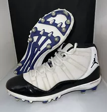 Air Jordan 11 Retro TD White Black Football Cleats Men's Size 10