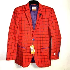 Opposuits Oppo Suits Size 36 BLAZER & TIE Spider-Man Halloween Red No Pants NEW