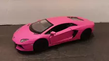 Kinsmart Pink Lamborghini Aventador LP700-4 Matte Diecast Car 1:38 Scale 5"