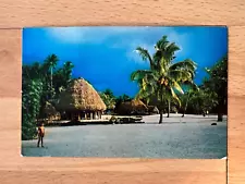 Postcard ~ Village in Samoa ~ MAILED in 1968