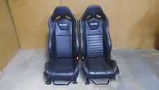 2013 2014 Ford Mustang Coupe Recaro Front Leather Bucket Seats RH & LH Black OEM